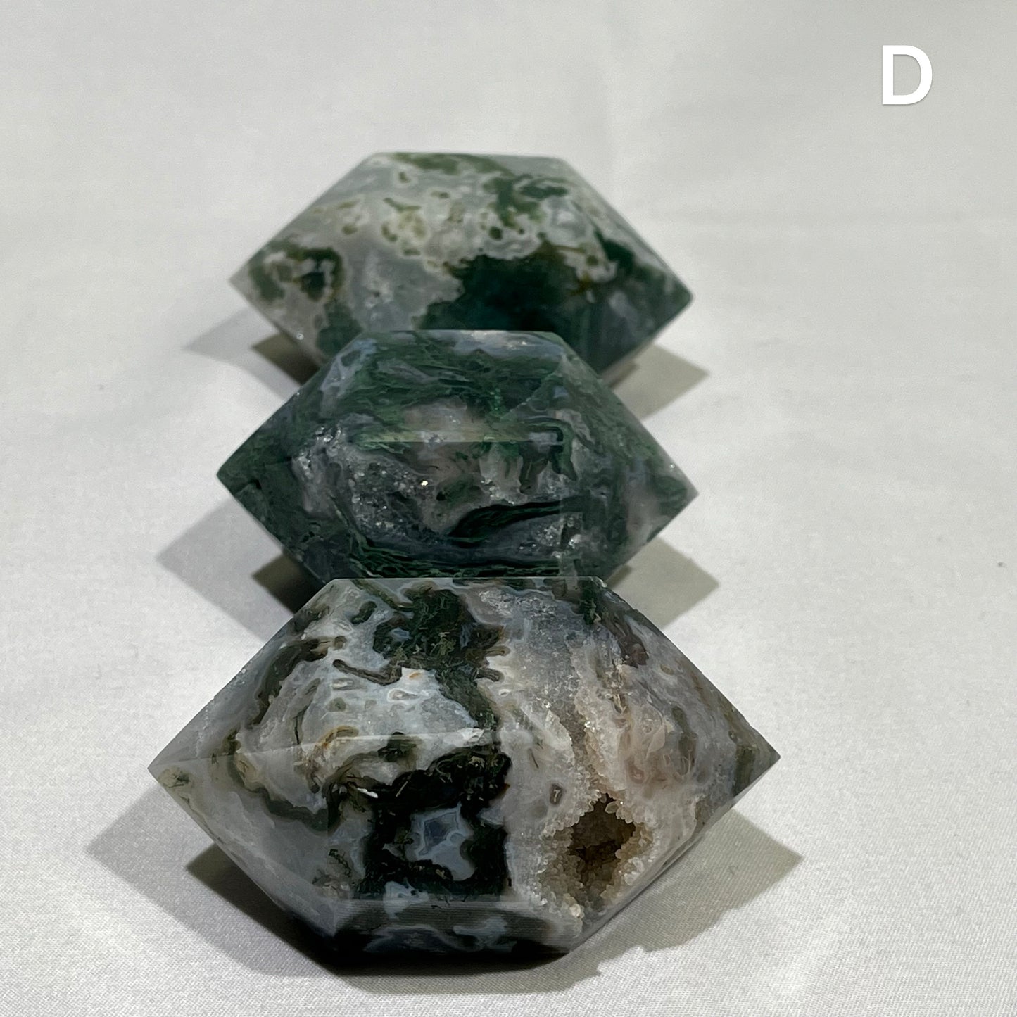 Moss Agate Double Point Crystal Wholesale