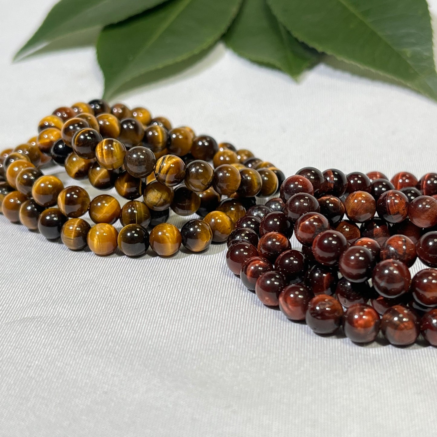 6mm Red Tiger Eye and Yellow Tiger Eye Bracelet/Neckalce/Bead