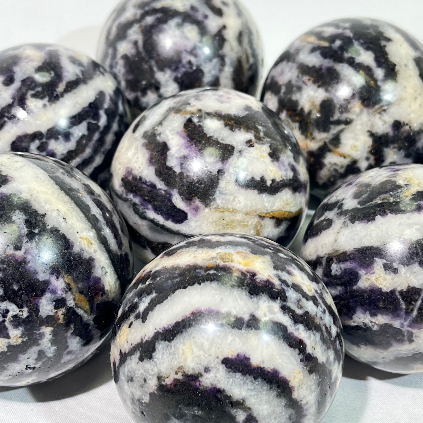 Zebra Fluorite Sphere