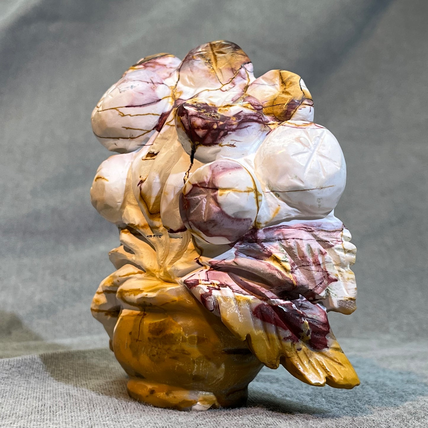 Mookaite Flower Carving