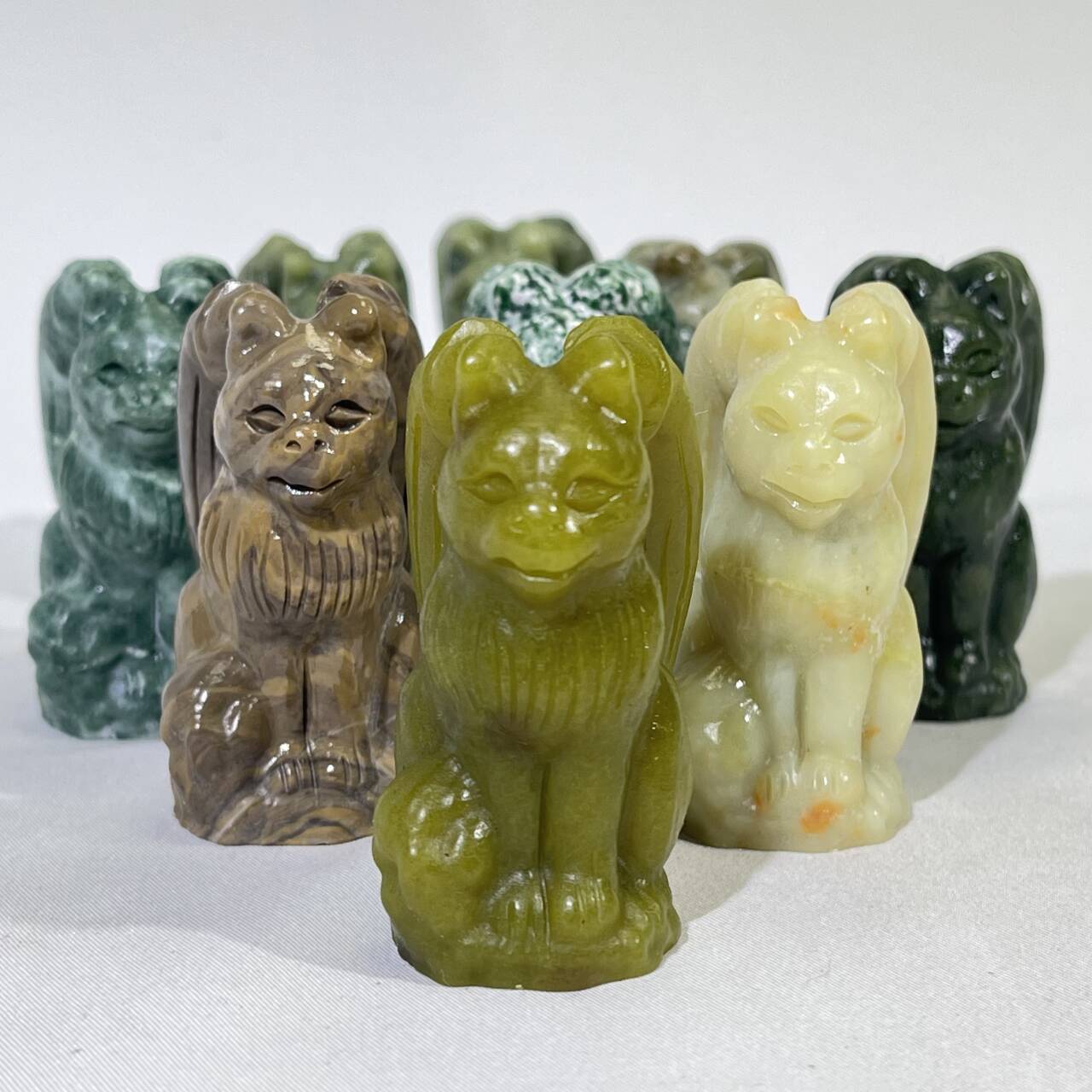 Differnet Material Angel Cat Carving