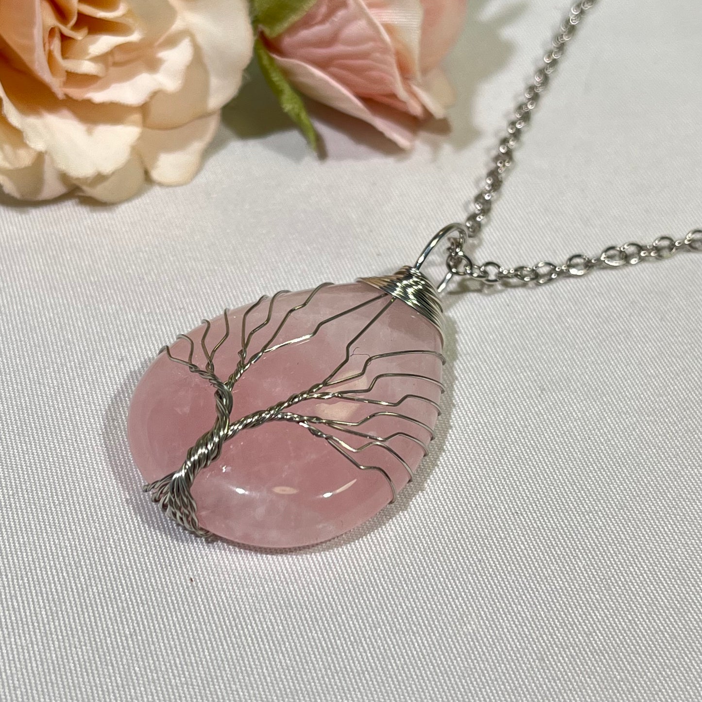 9 Types 1.9' Tear Drop Tree Of Life Necklace