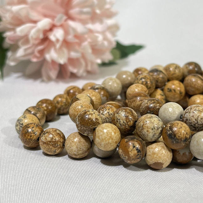 8.5mm Picture Jasper Bracelet Wholesale