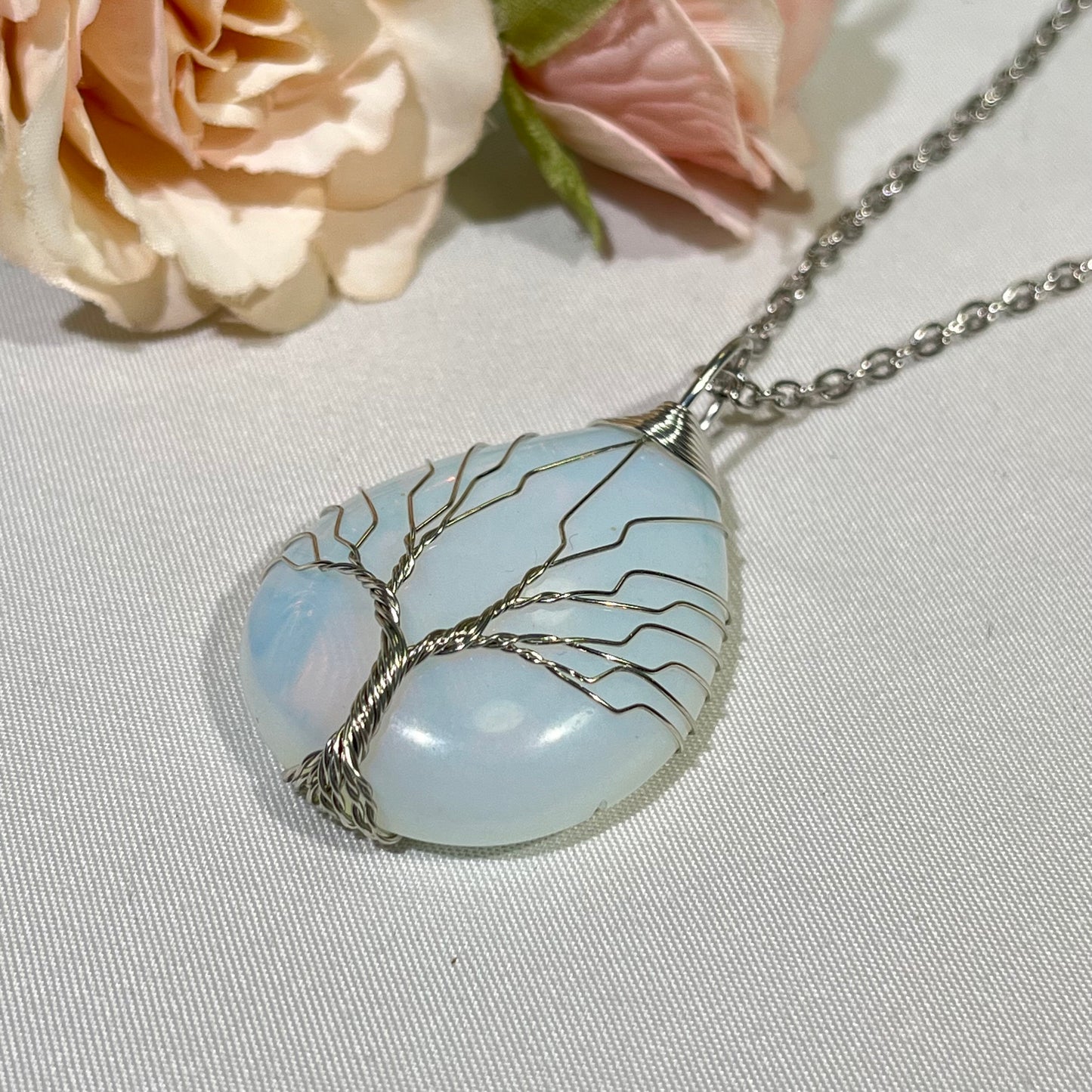 9 Types 1.9' Tear Drop Tree Of Life Necklace