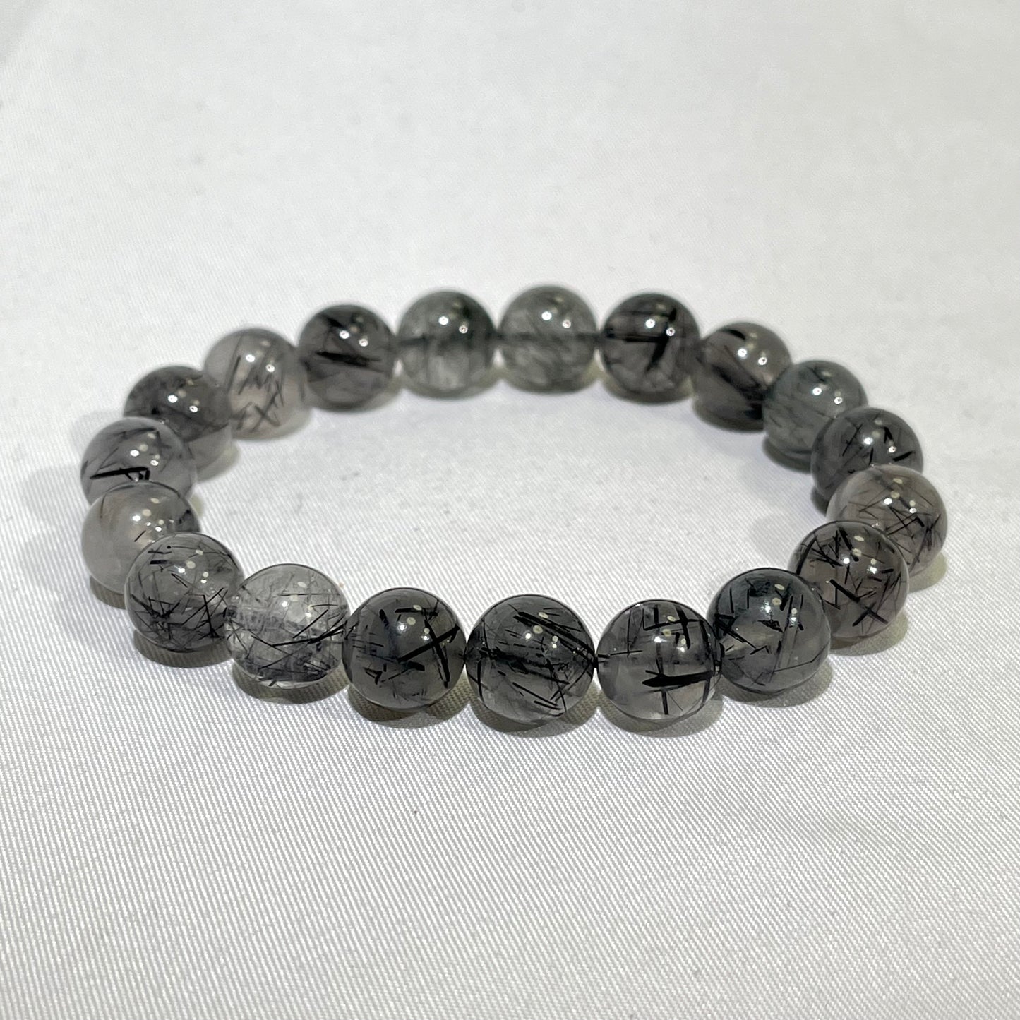8.5-11.5 mm Black Rutile Bracelet