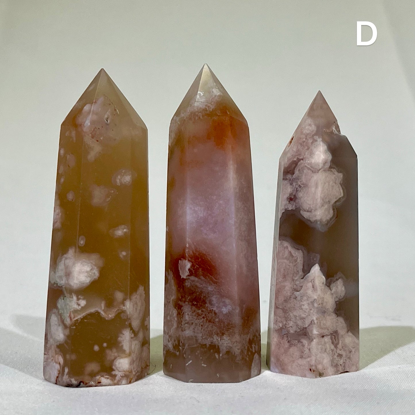 Sakura Agate Point Flower Agate Tower Wholesale