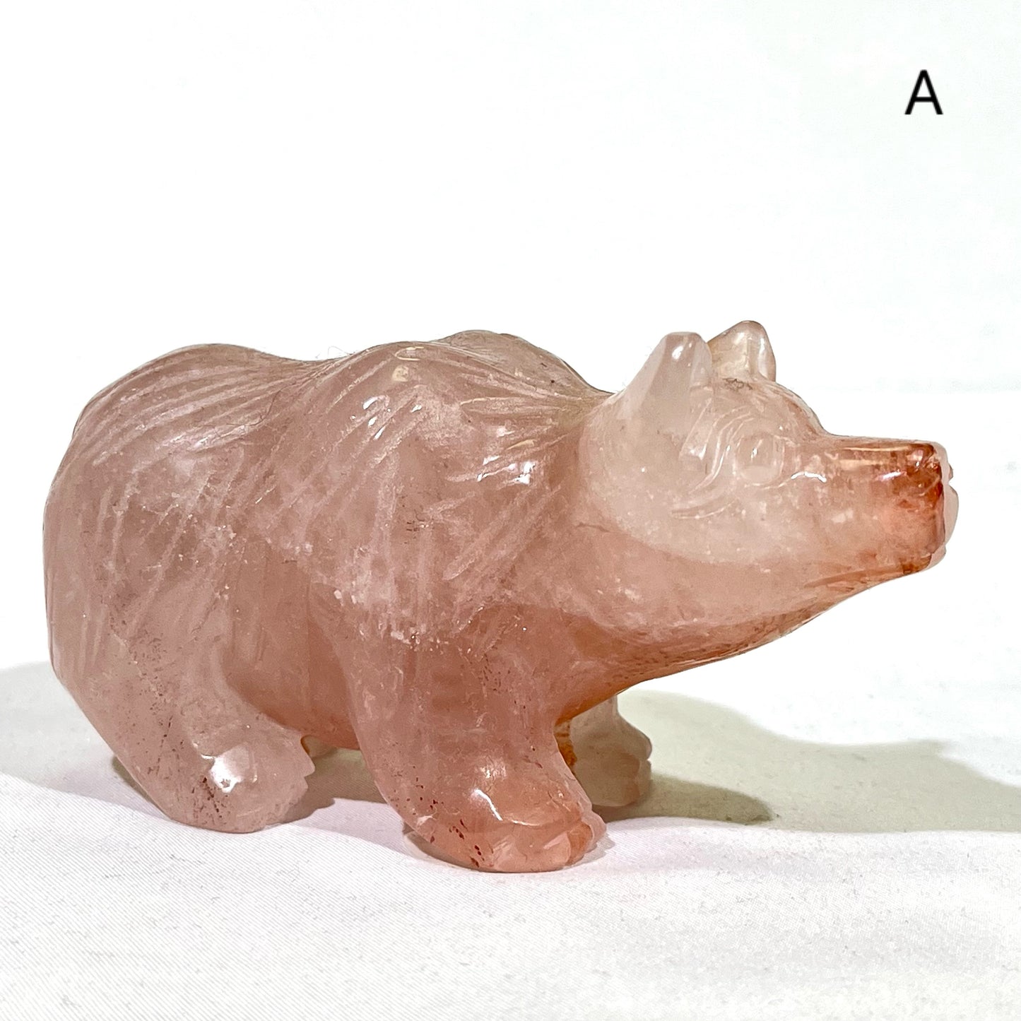 4.7'Fire Quartz Bear Carving