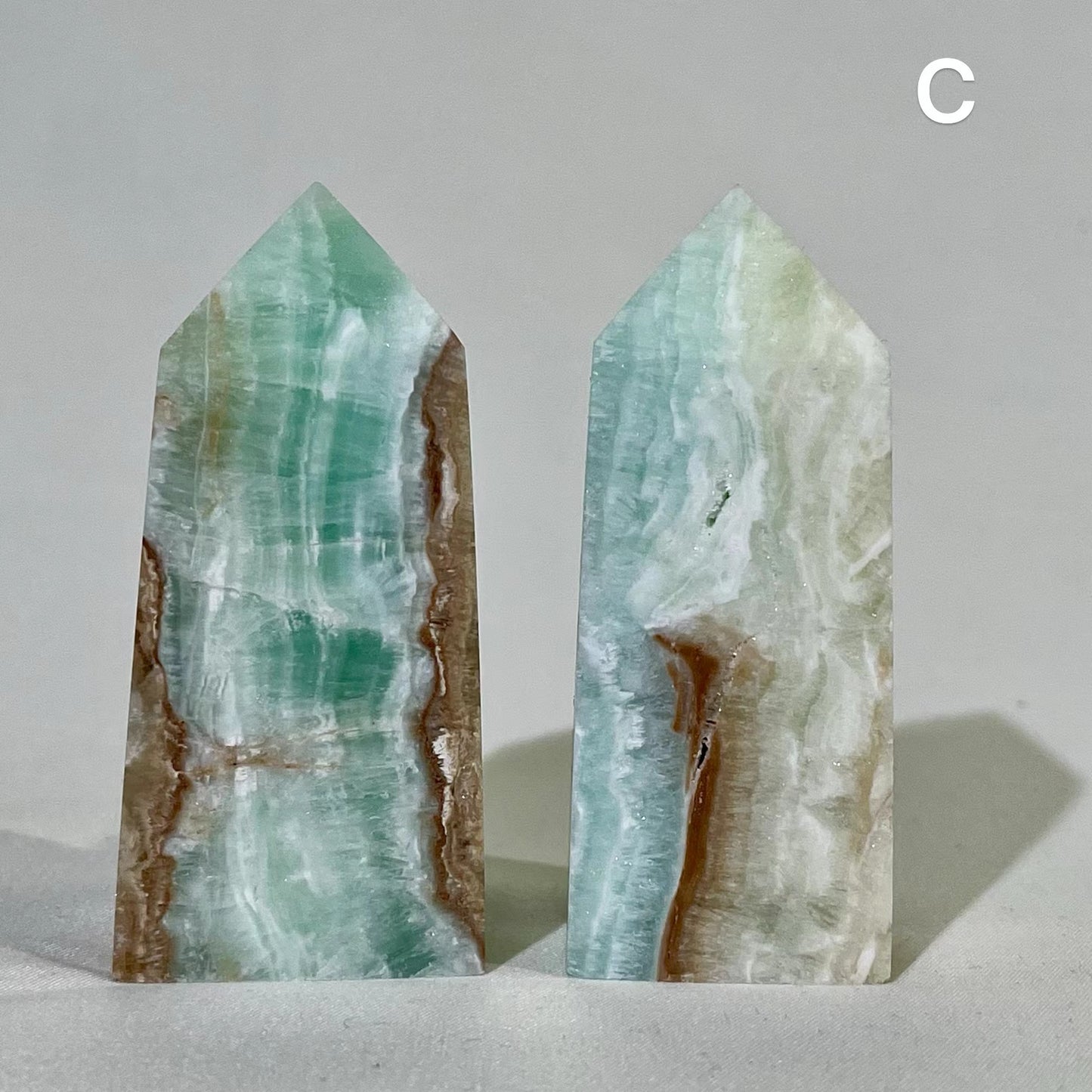 Caribbean Calcite Points Wholesale Tower