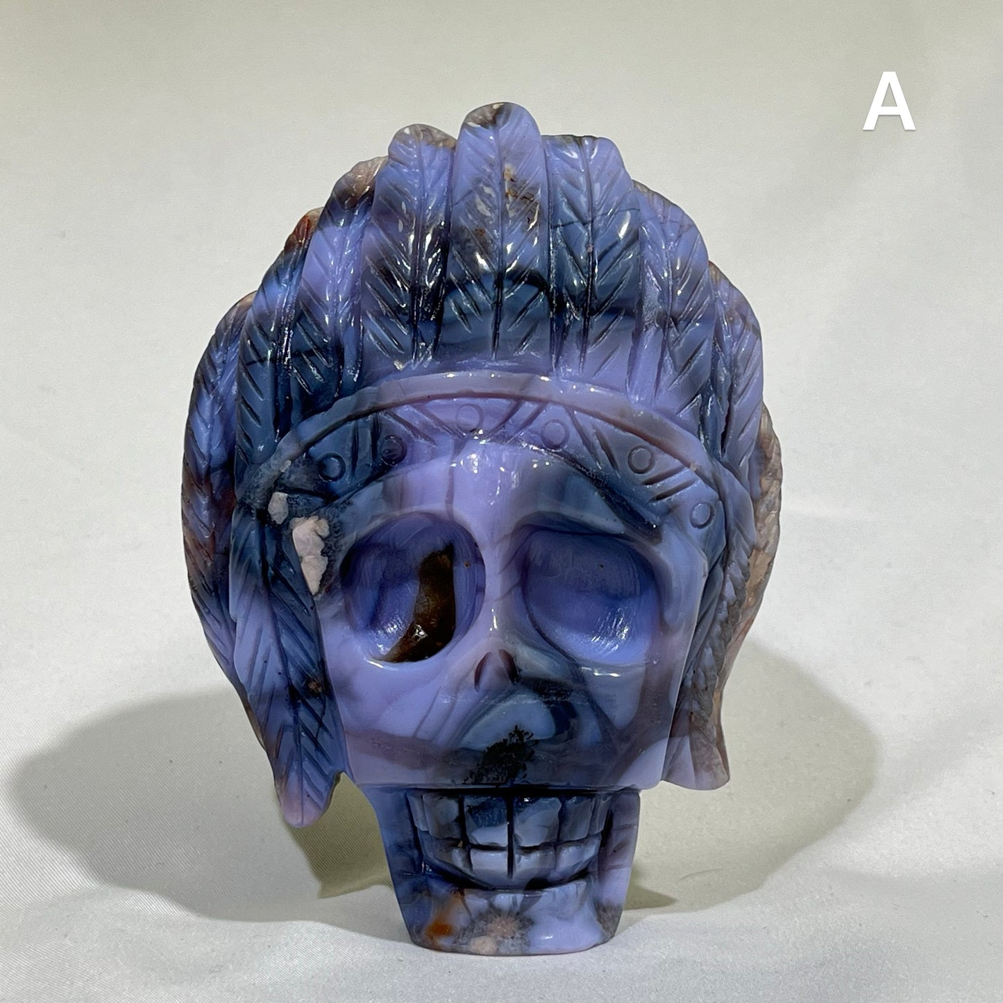 Blue Sakura Agate Skull Carving Wholesale Crystal