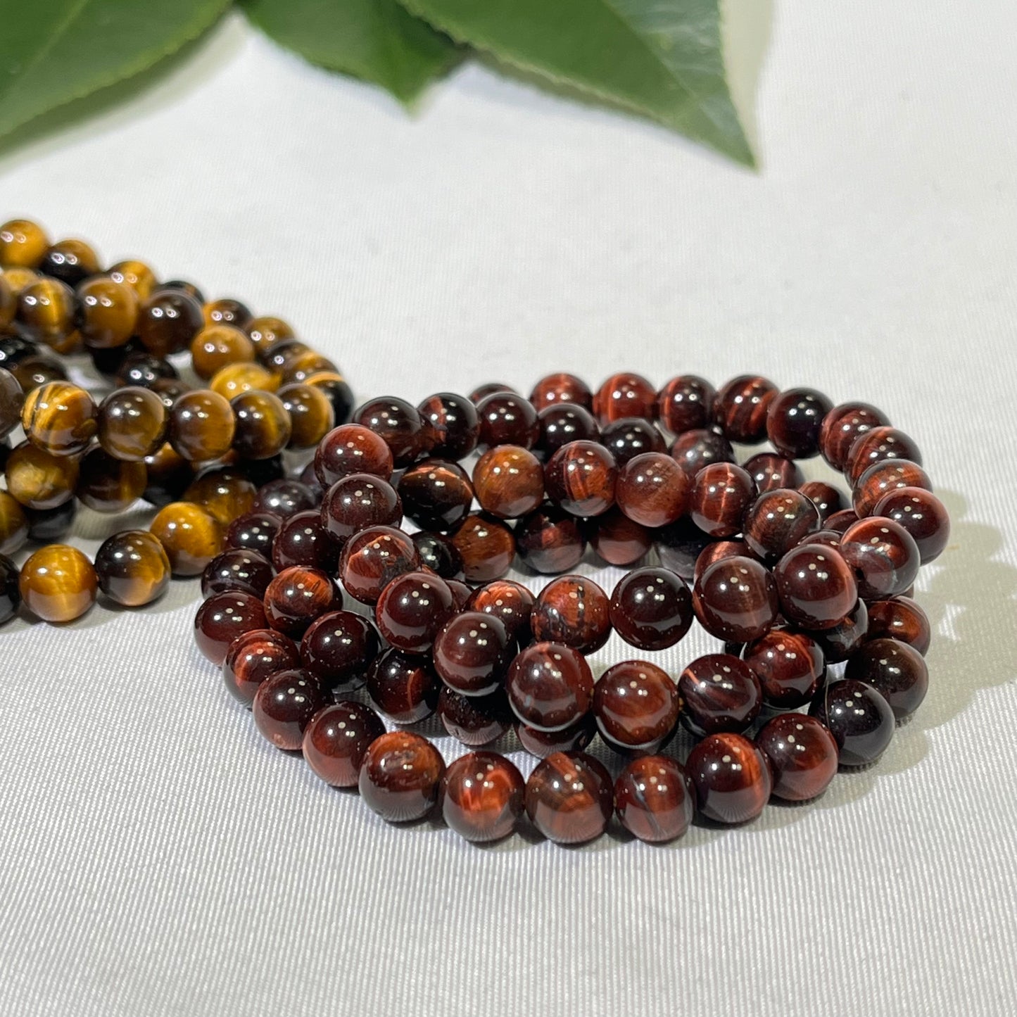 6mm Red Tiger Eye and Yellow Tiger Eye Bracelet/Neckalce/Bead