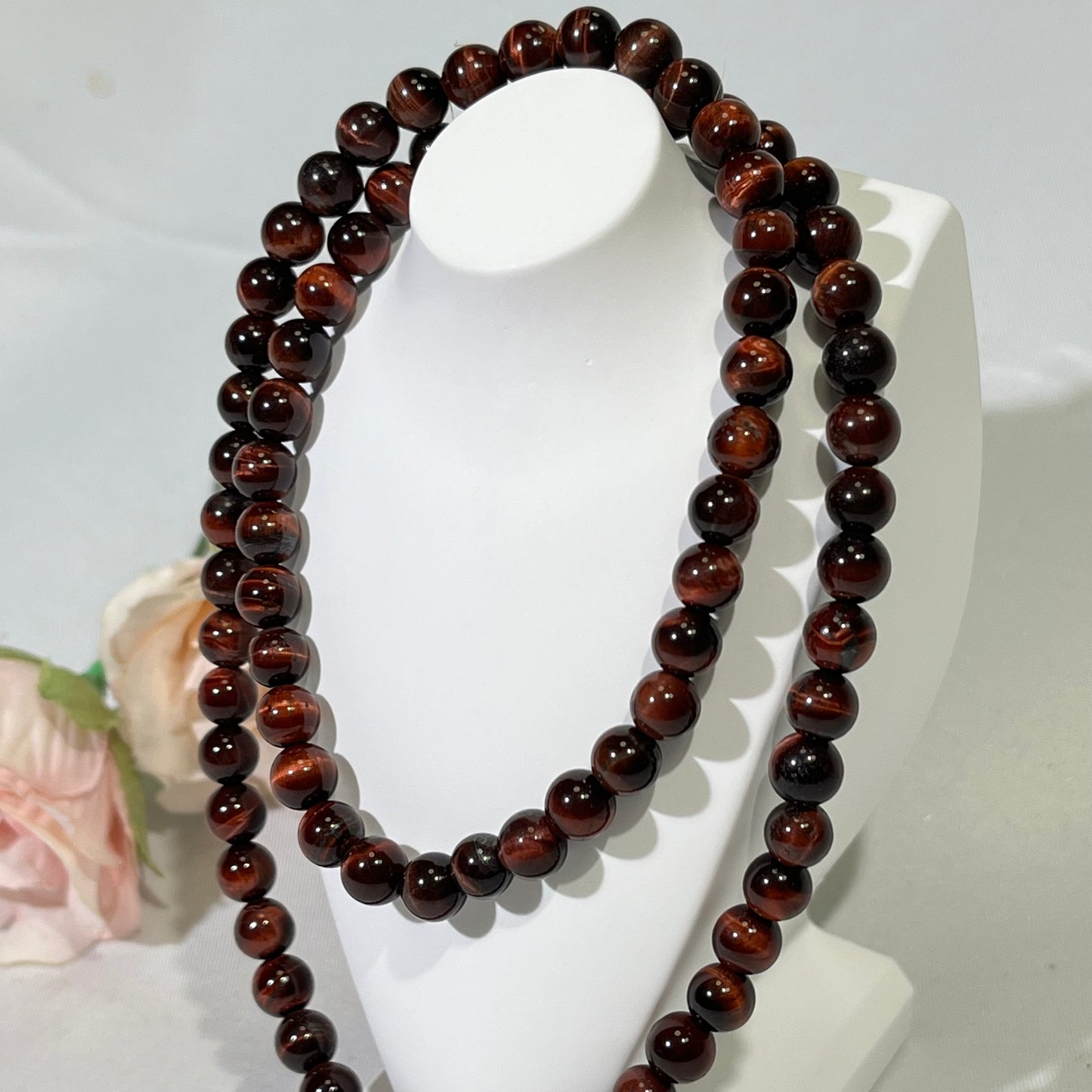6mm Red Tiger Eye and Yellow Tiger Eye Bracelet/Neckalce/Bead