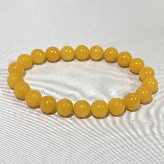 7-8mm Citrine, Yellow Jade,Pink Jade,Sakura Agate Bracelet