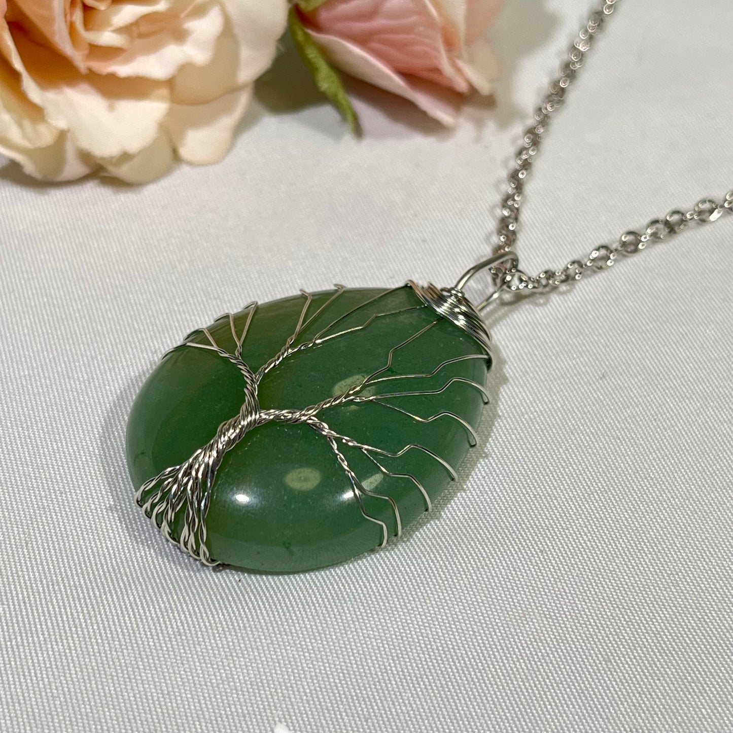 9 Types 1.9' Tear Drop Tree Of Life Necklace