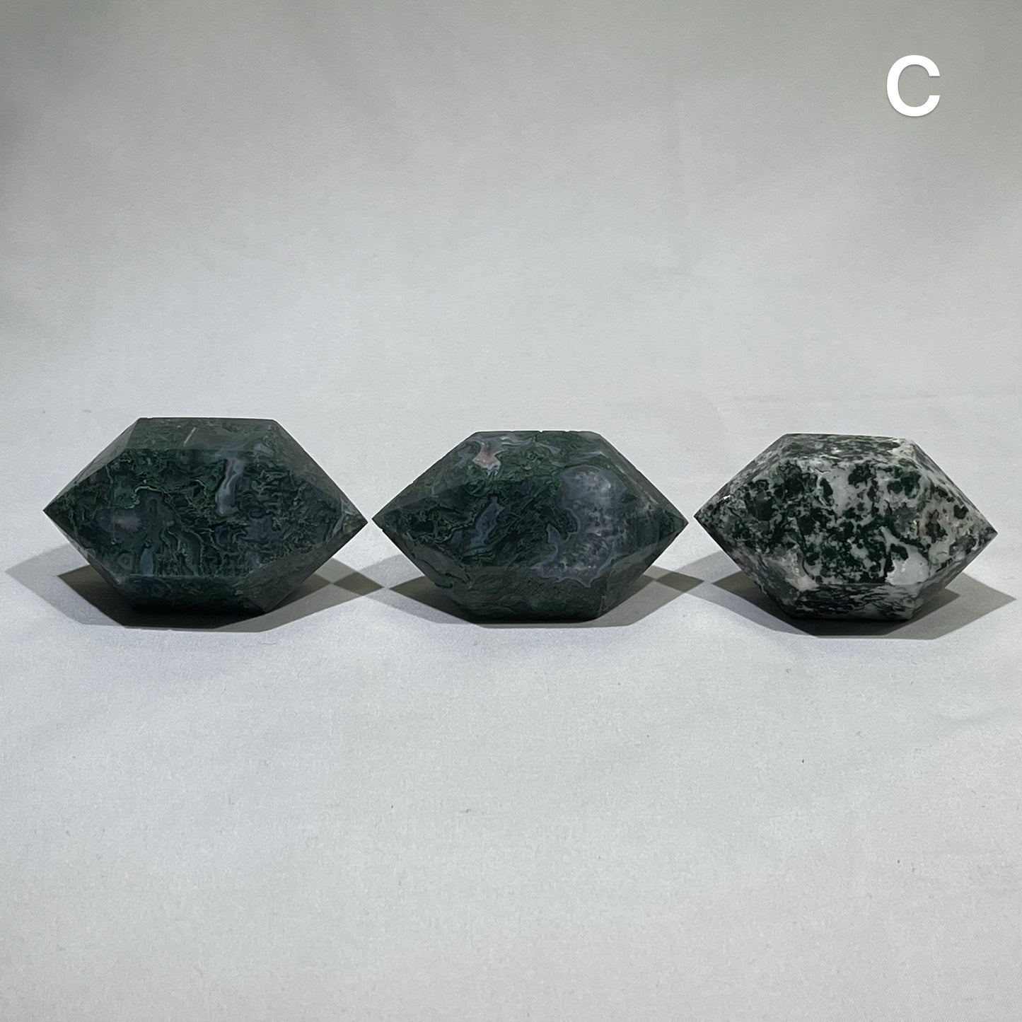 Moss Agate Double Point Crystal Wholesale