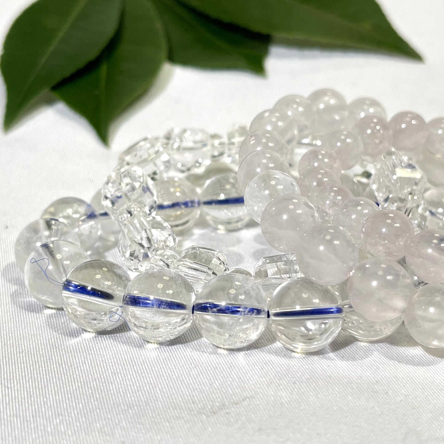 8-12mm Differnet Style Clear Quartz Bracelet