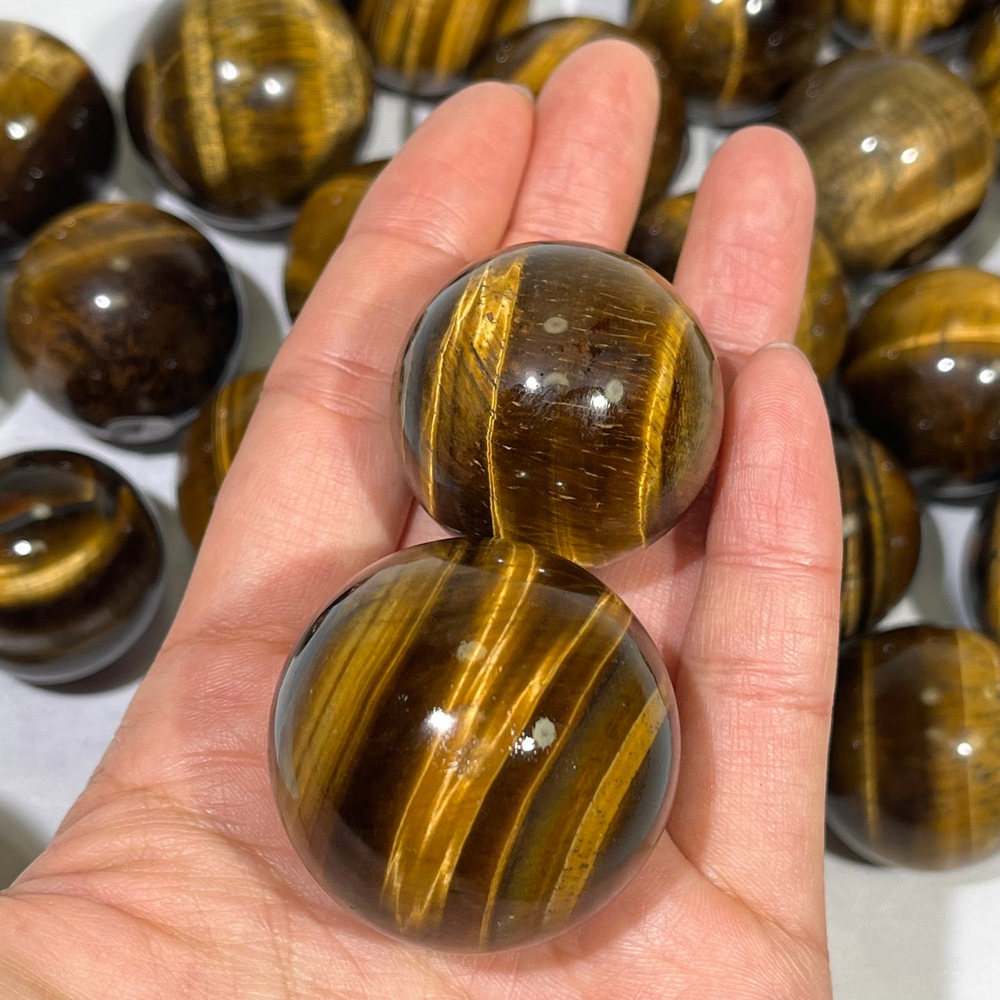 Yellow Tiger Eye Sphere Wholesale Crystal