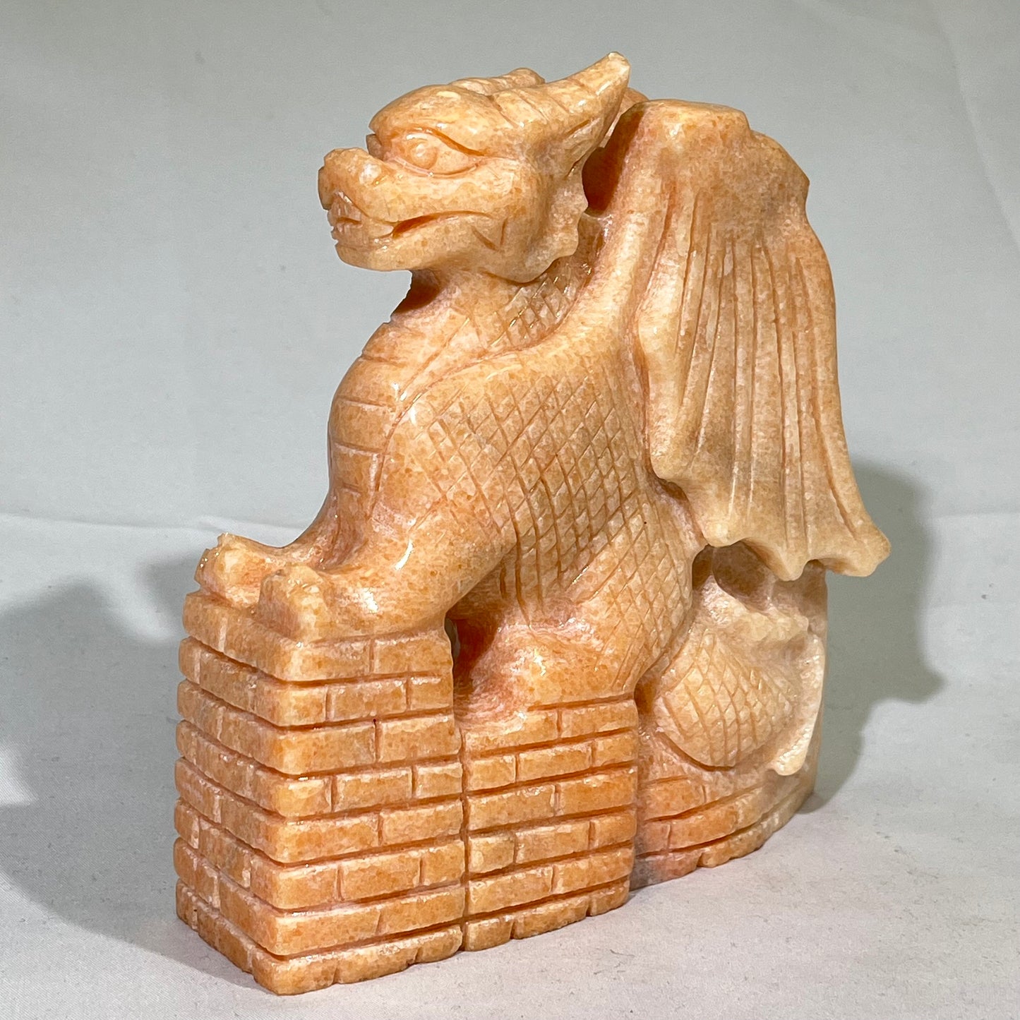 5.8'Sunstone Fly Dragon Carving