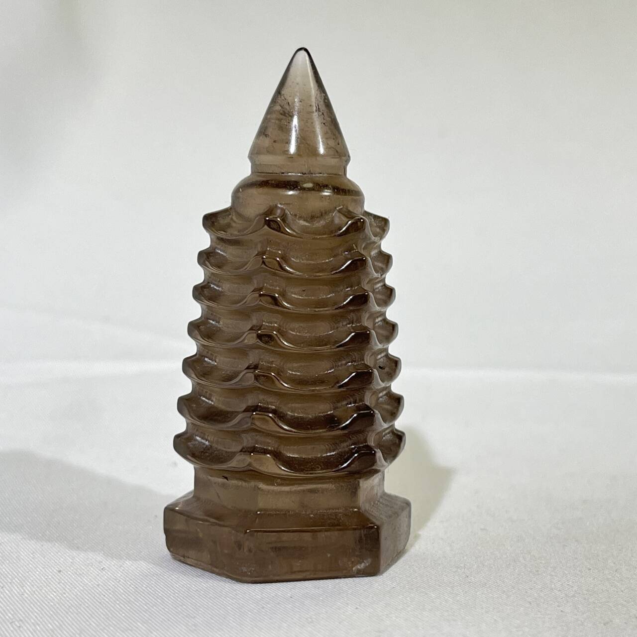 Smoky Quartz Wenchang Pagoda Carving