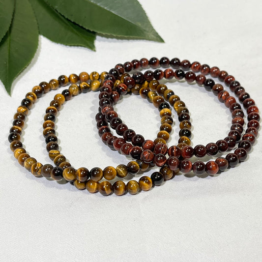 6mm Red Tiger Eye and Yellow Tiger Eye Bracelet/Neckalce/Bead