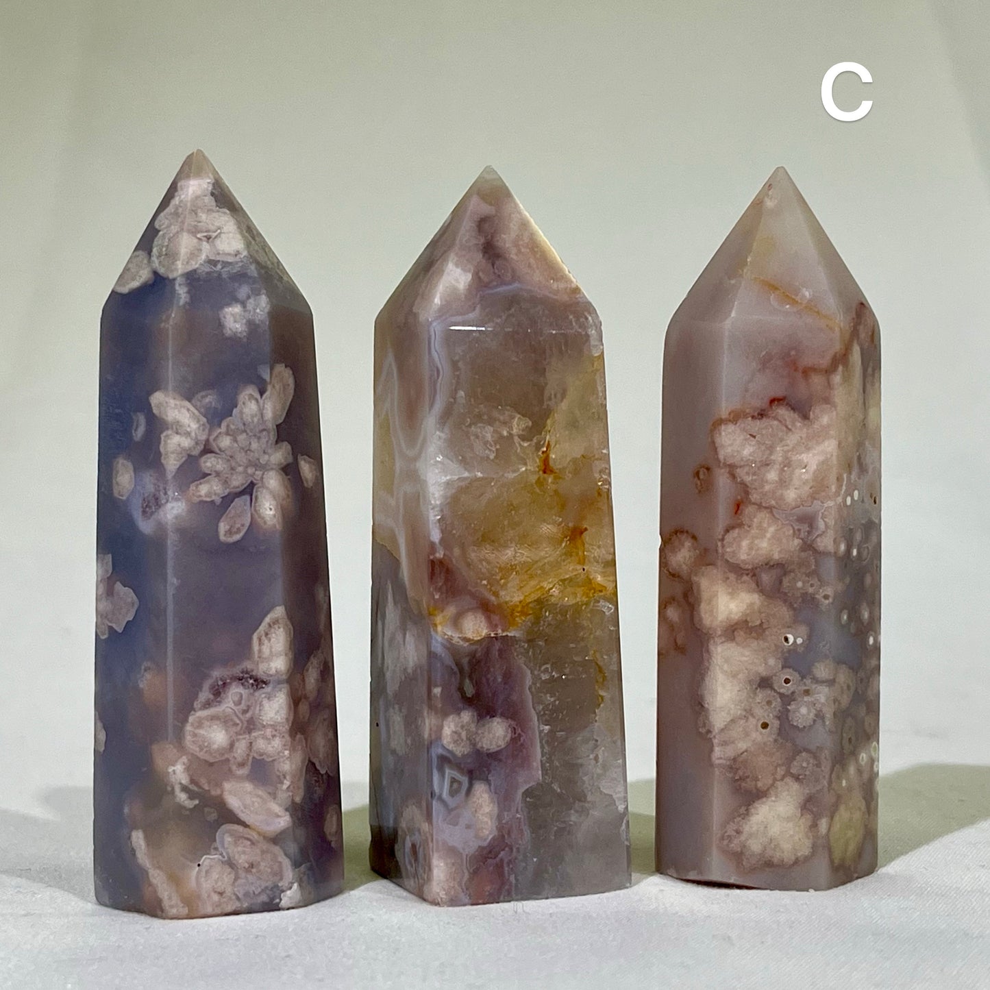 Sakura Agate Point Flower Agate Tower Wholesale