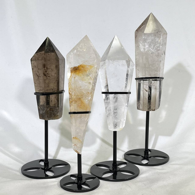 Smoky Quartz Wand with Stand