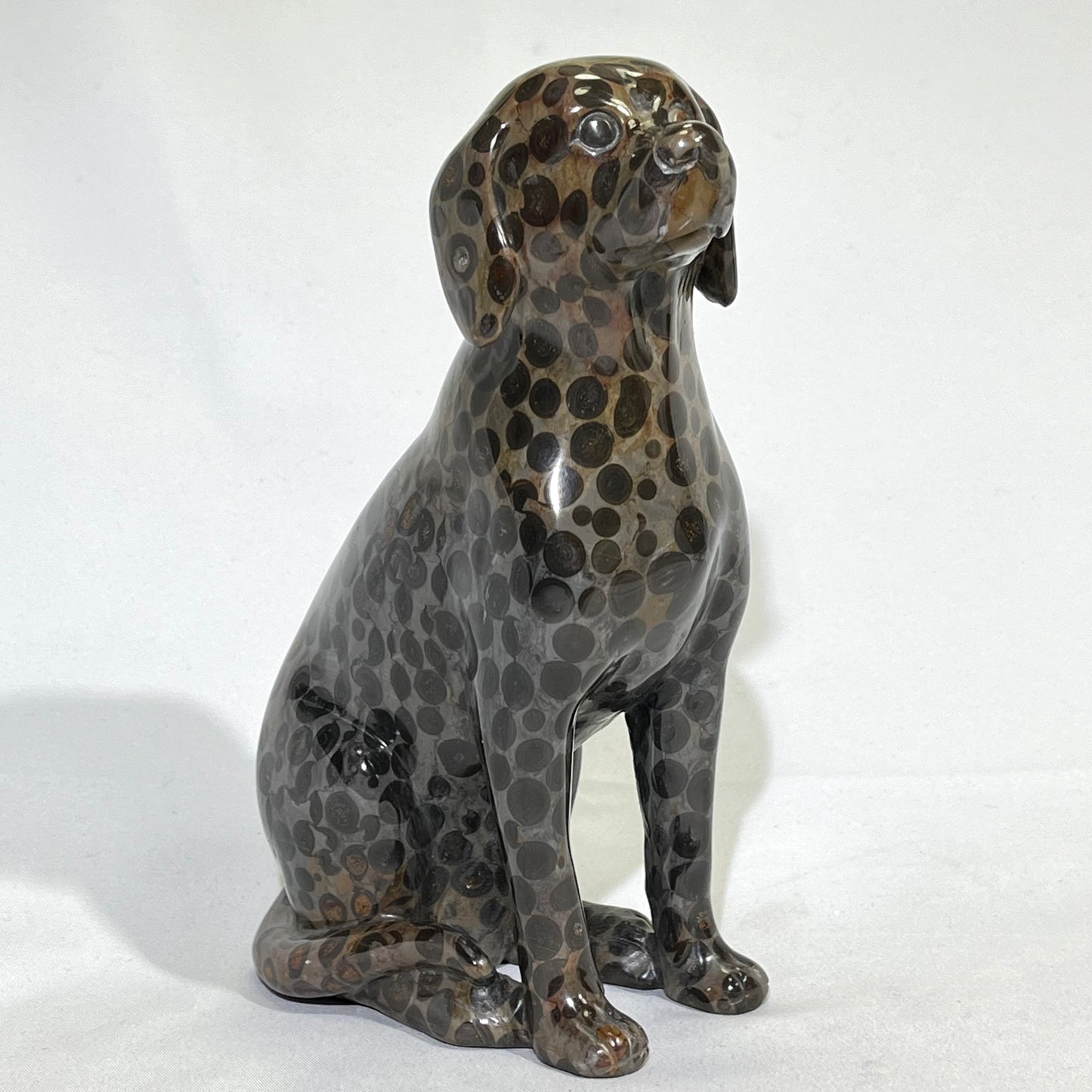 7-7.5' Leopard Jasper Dog Carving