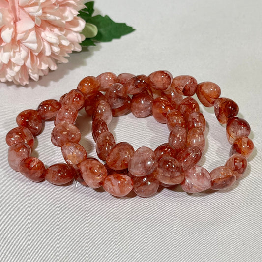 Heart Fire Quartz Bracelet