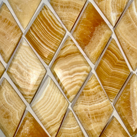 Orange Calcite Rhombus Carving Wholesale Crystal