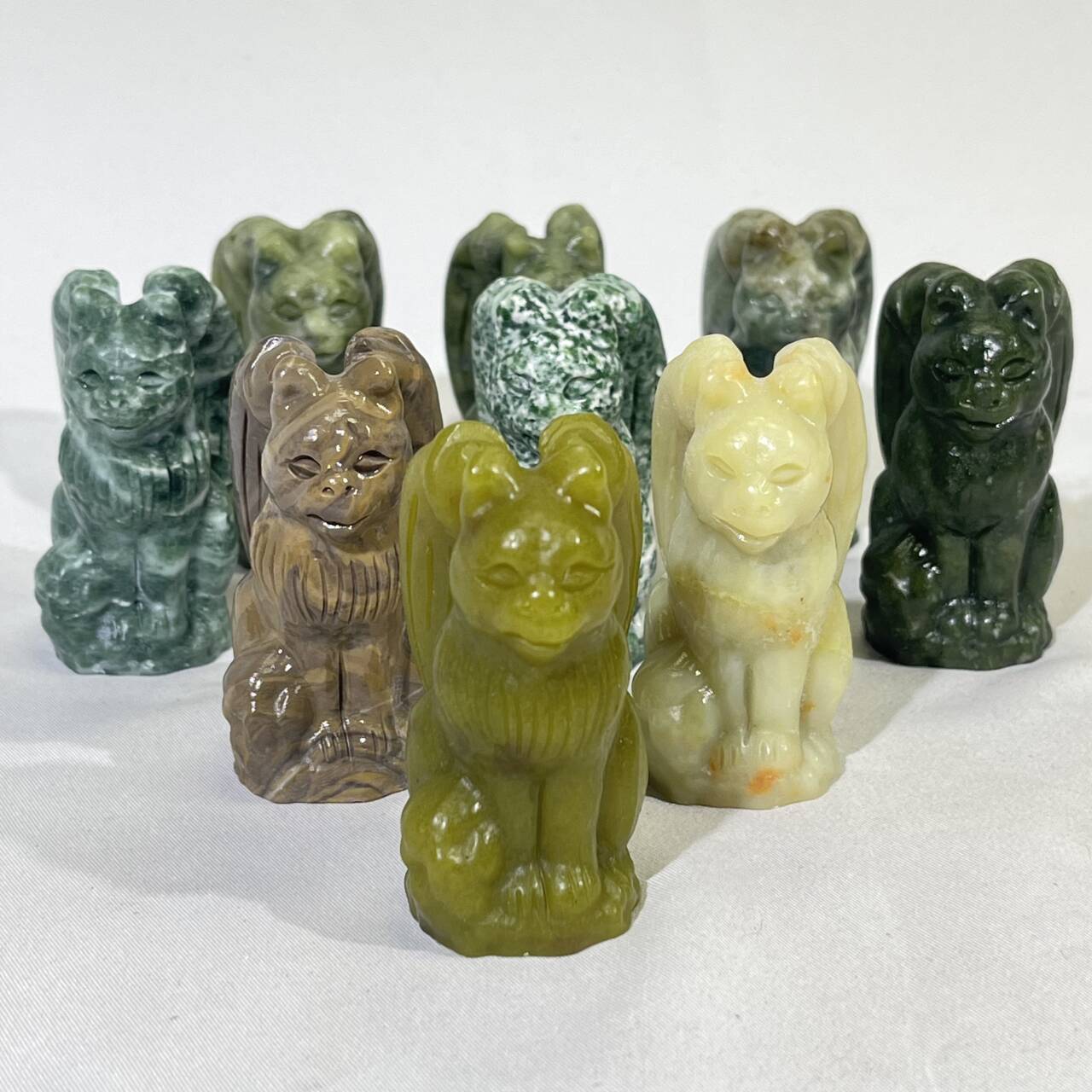 Differnet Material Angel Cat Carving