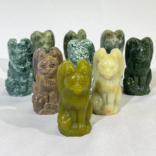 Differnet Material Angel Cat Carving