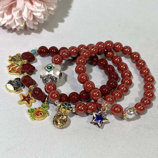 8.3mm Differnet Style Cinnabar Bracelet