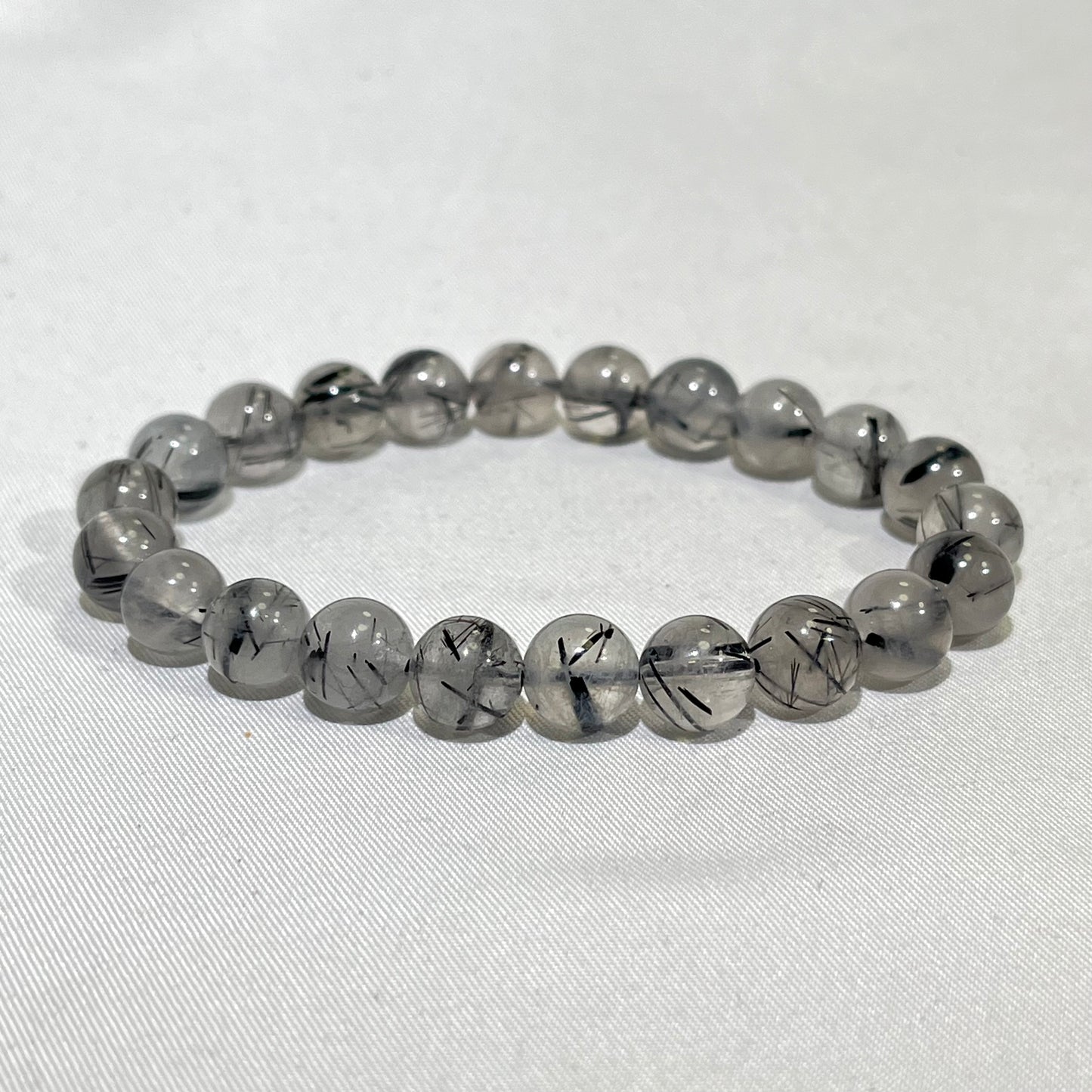 8.5-11.5 mm Black Rutile Bracelet