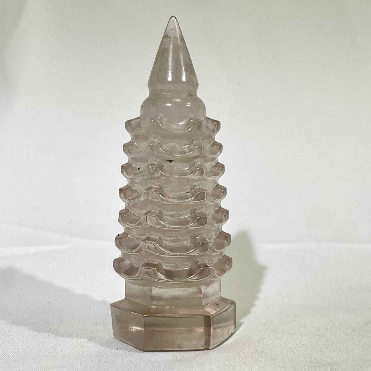 Smoky Quartz Wenchang Pagoda Carving