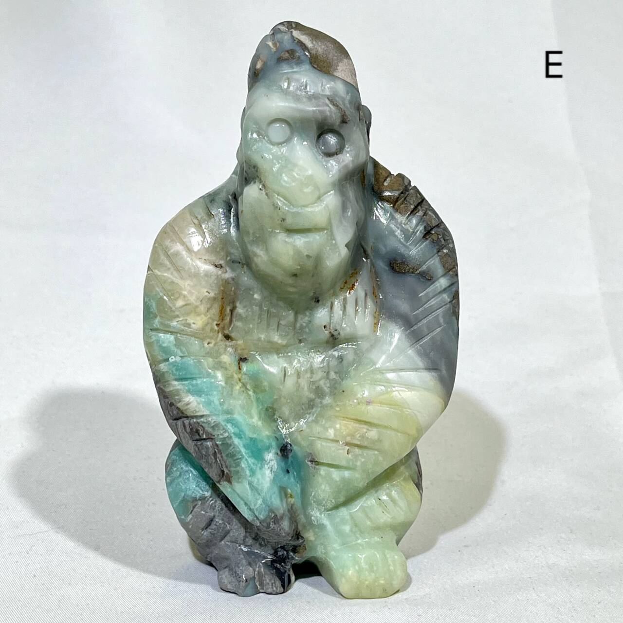 4' Sky Blue Amazonite Gorilla Carving