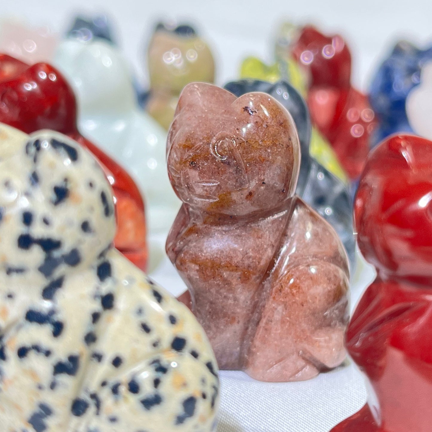 9 Types 1.5' Cat Carving Crystal Wholesale