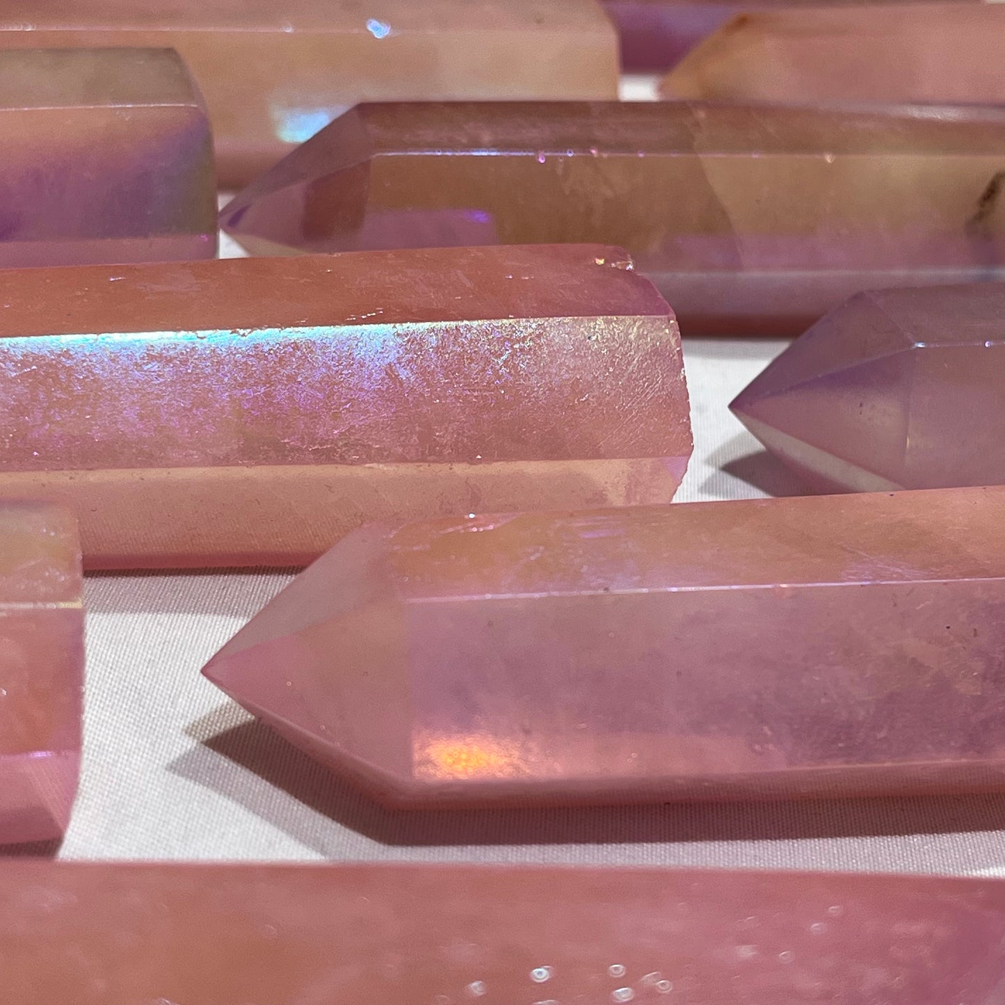 Aura Rose Quartz Tower Wholesale Point
