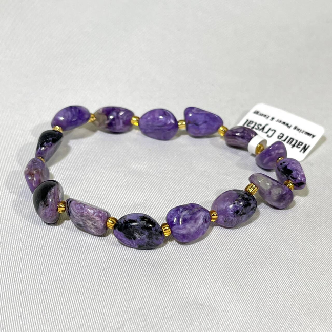 Amethyst,Charoite Freefrom Bracelet