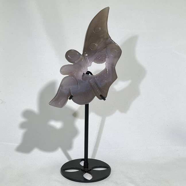5 Types Druzy Agate Carving with Stand