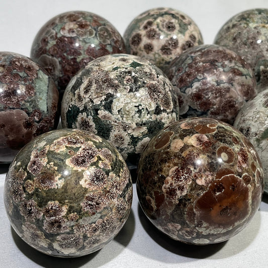 Green Sakura Agate Sphere Wholesale Sphere