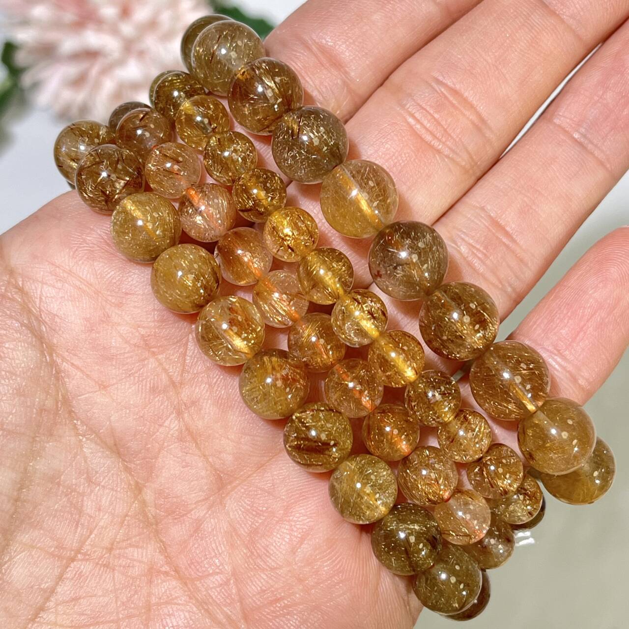 Natural Gold Rutile Bracelet