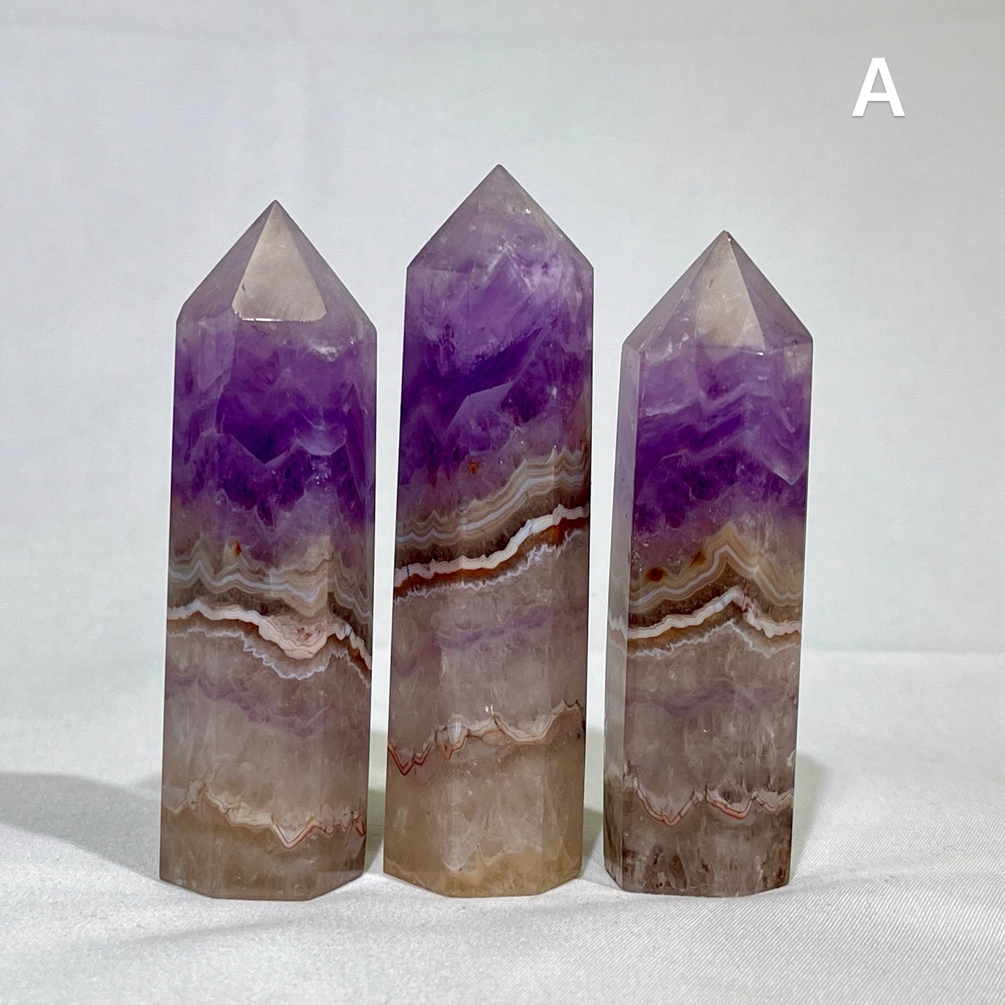 Amethyst with Lace Agate Tower Wholesale Point