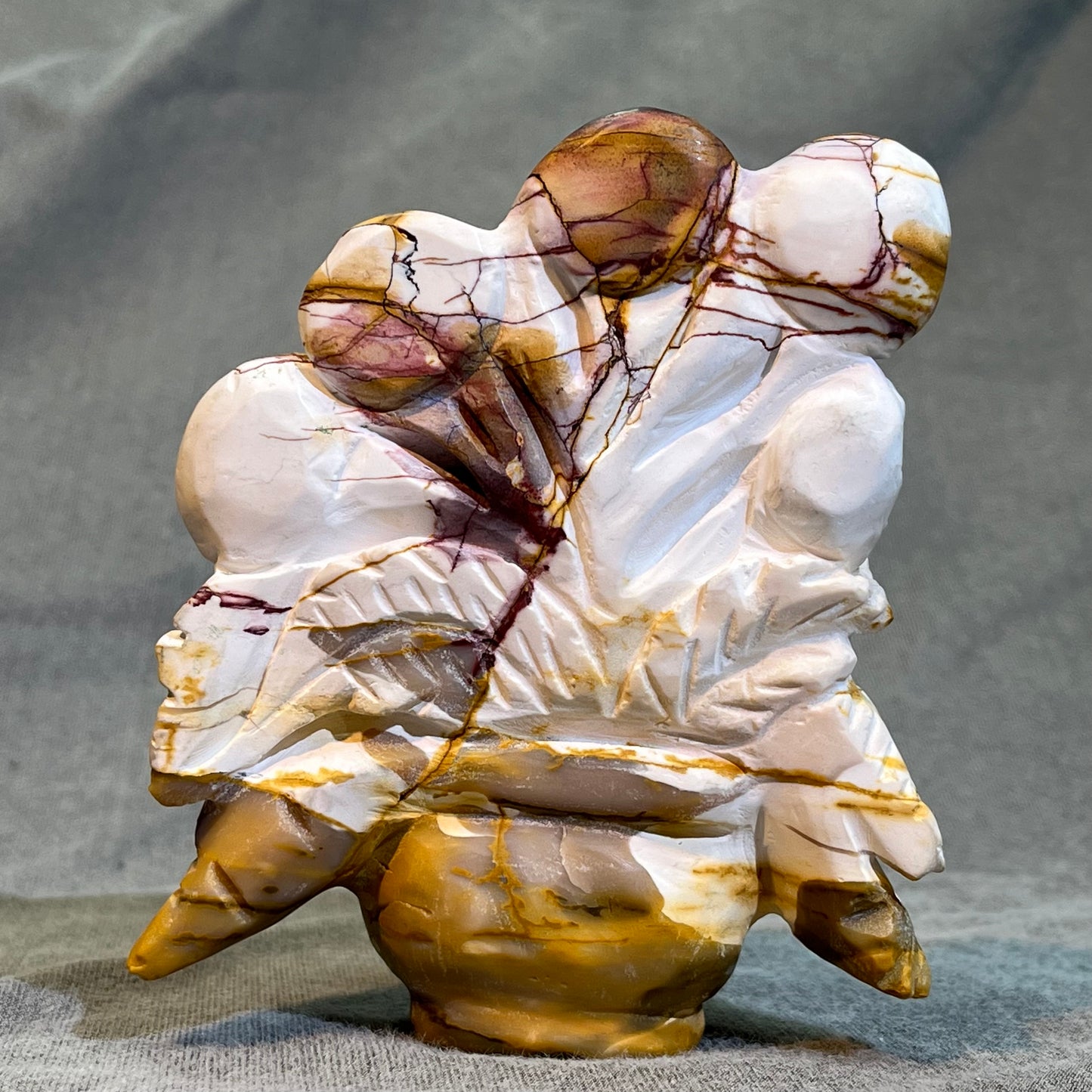 Mookaite Flower Carving