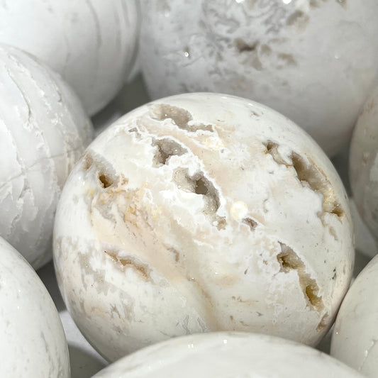 White Agate Sphere Wholesale Sphere