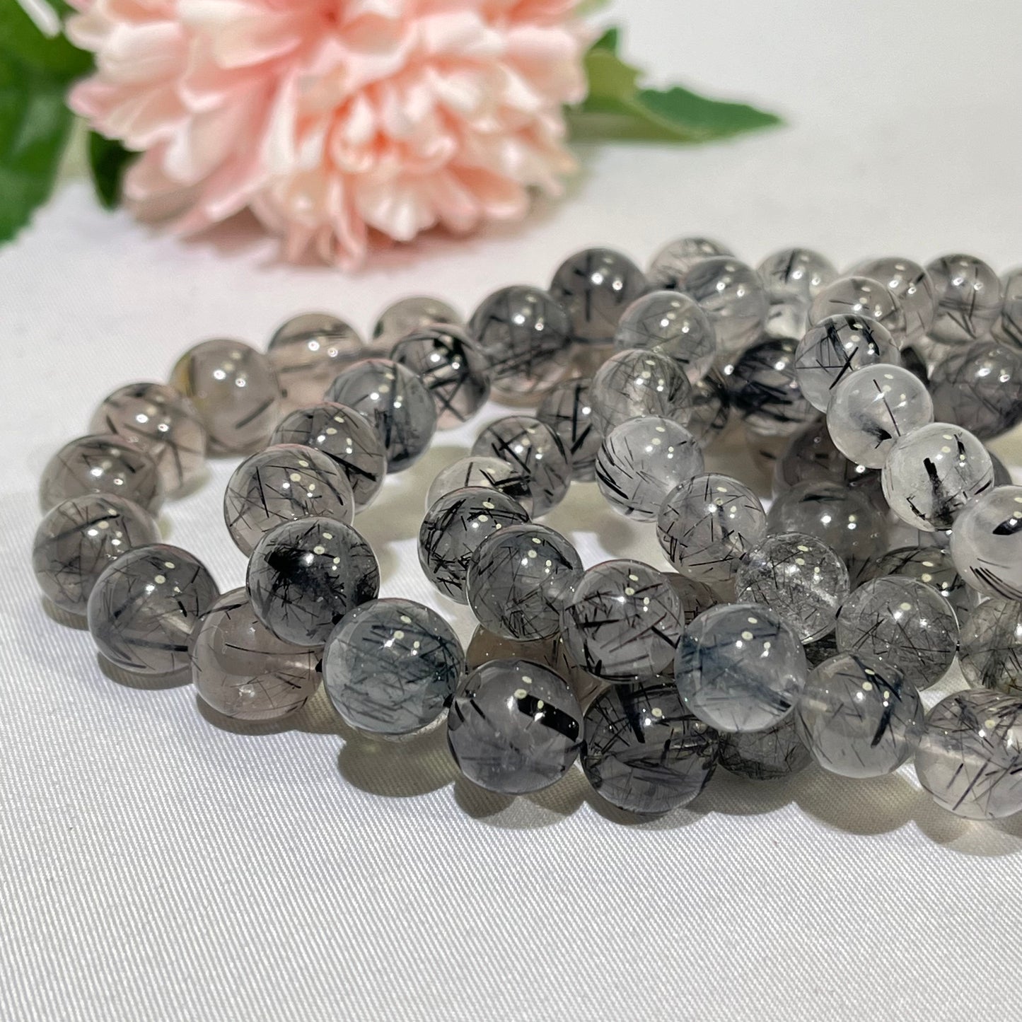 8.5-11.5 mm Black Rutile Bracelet