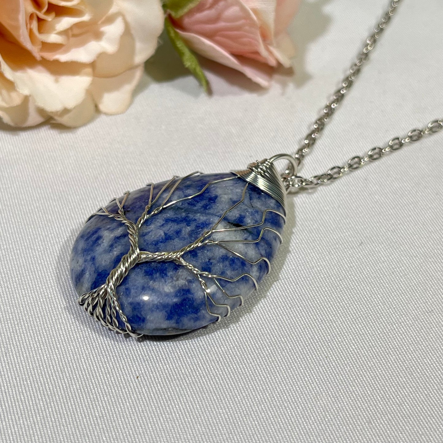 9 Types 1.9' Tear Drop Tree Of Life Necklace