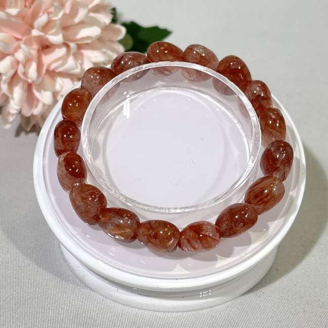 Heart Fire Quartz Bracelet