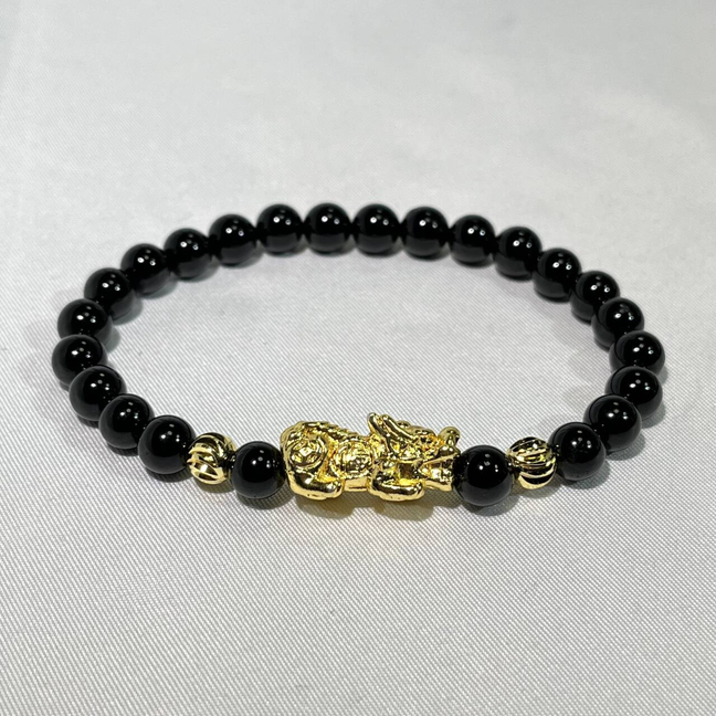 Tourmaline,Black Sakura Agate,Lavarkite Bracelet