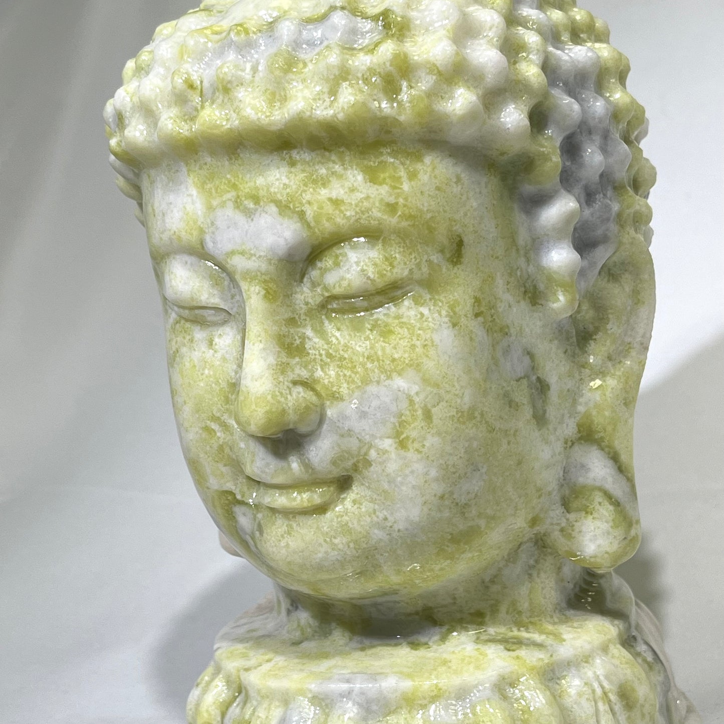 8’ Jade Buddha Head Carving