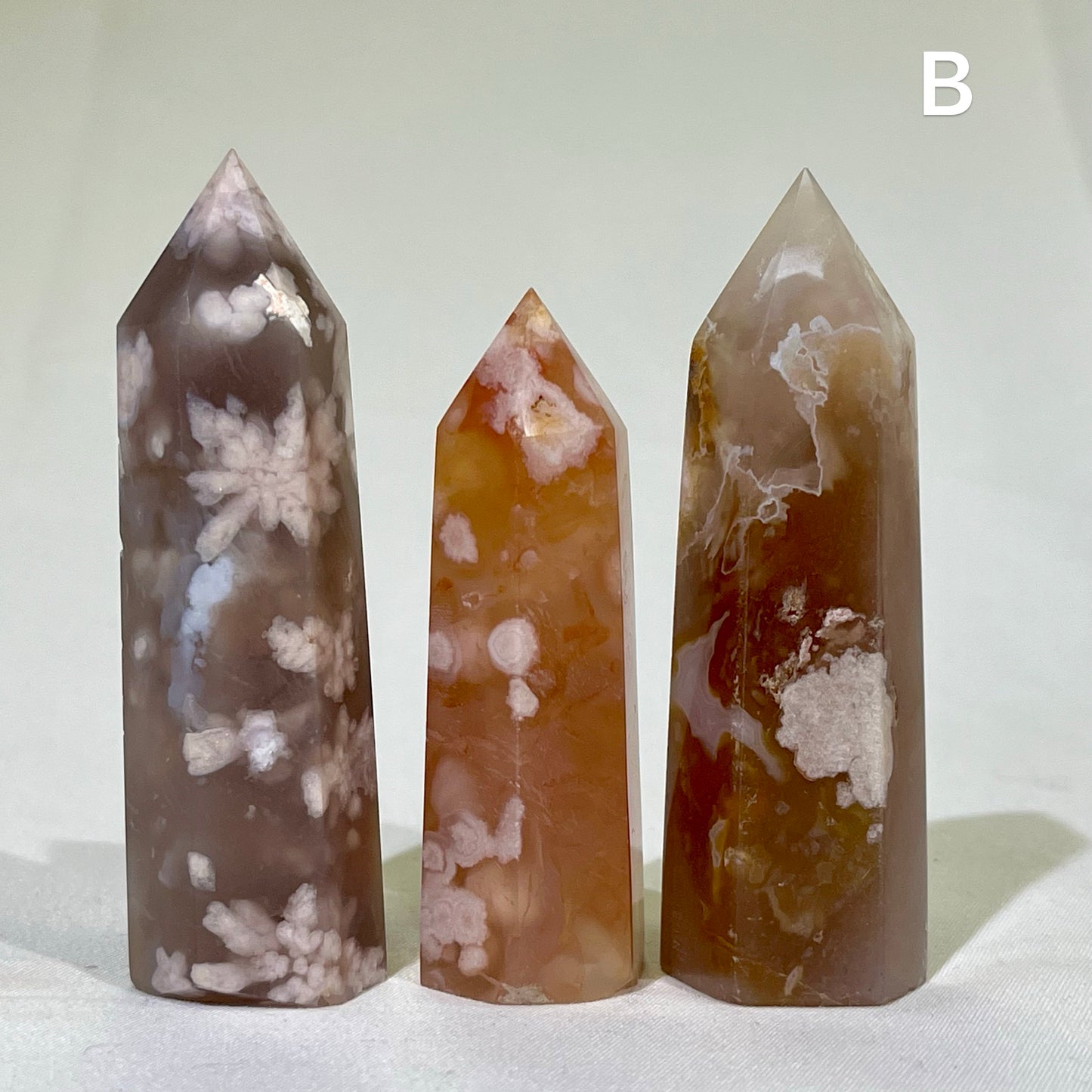 Sakura Agate Point Flower Agate Tower Wholesale