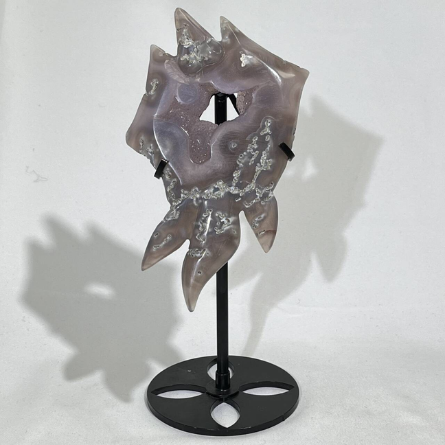 5 Types Druzy Agate Carving with Stand